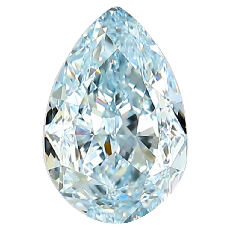 GIA Pear Cut 1.17 Carat Fancy Blue Diamond For Sale at 1stDibs