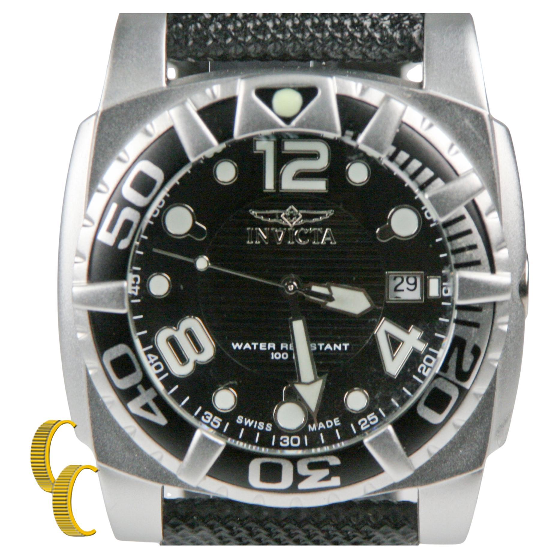 Invicta Aluminum Diver Quartz Watch with Box, Model 7005, 44mm