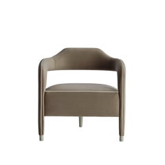 Invicta Armchair with solid wood rear leg