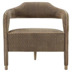 INVICTA armchair with Solid Wood Rear Leg and Pattern Fabric