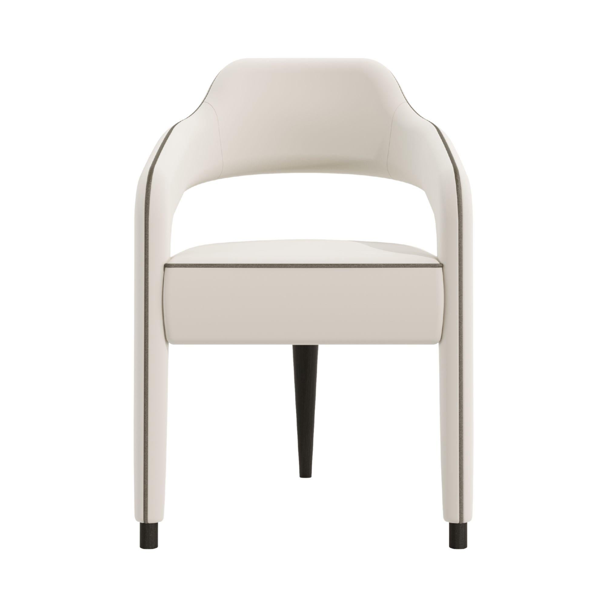 INVICTA Esszimmerstuhl aus Samt mit kontrastierender Paspelierung (Moderne) im Angebot