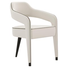 INVICTA Dining Chair in Velvet, Contemporary Design with Tailored Piping