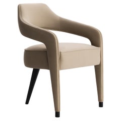 INVICTA dining chair with one back foot in Solid Wood
