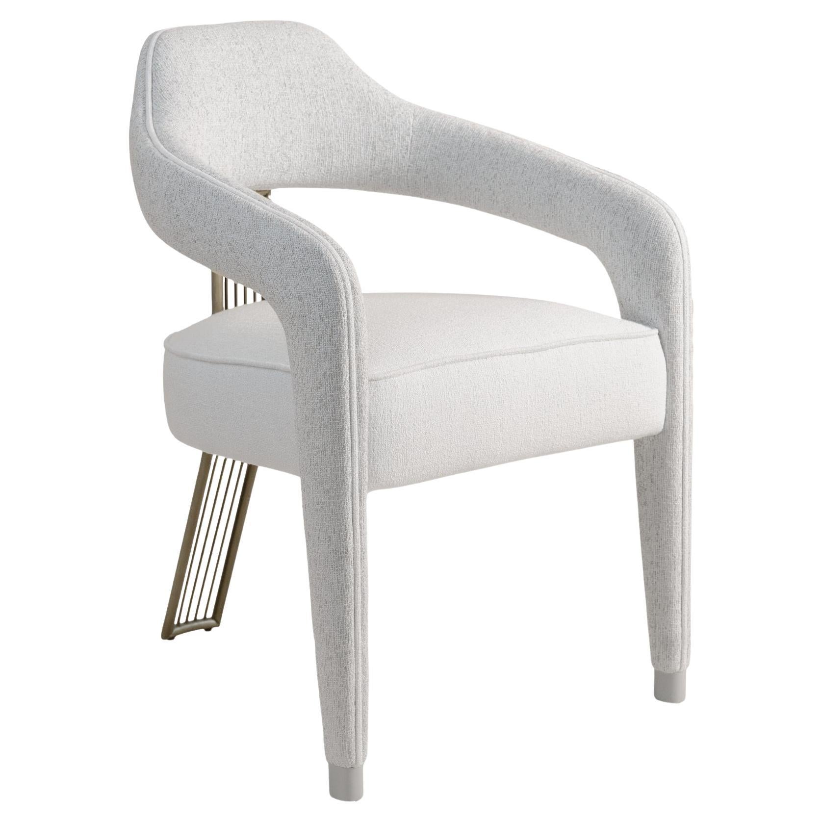 INVICTA II Silla Moderna con Pata Trasera de Latón Antiguo