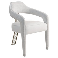 INVICTA II Moderner Stuhl mit Hinterbein in Antikmessing