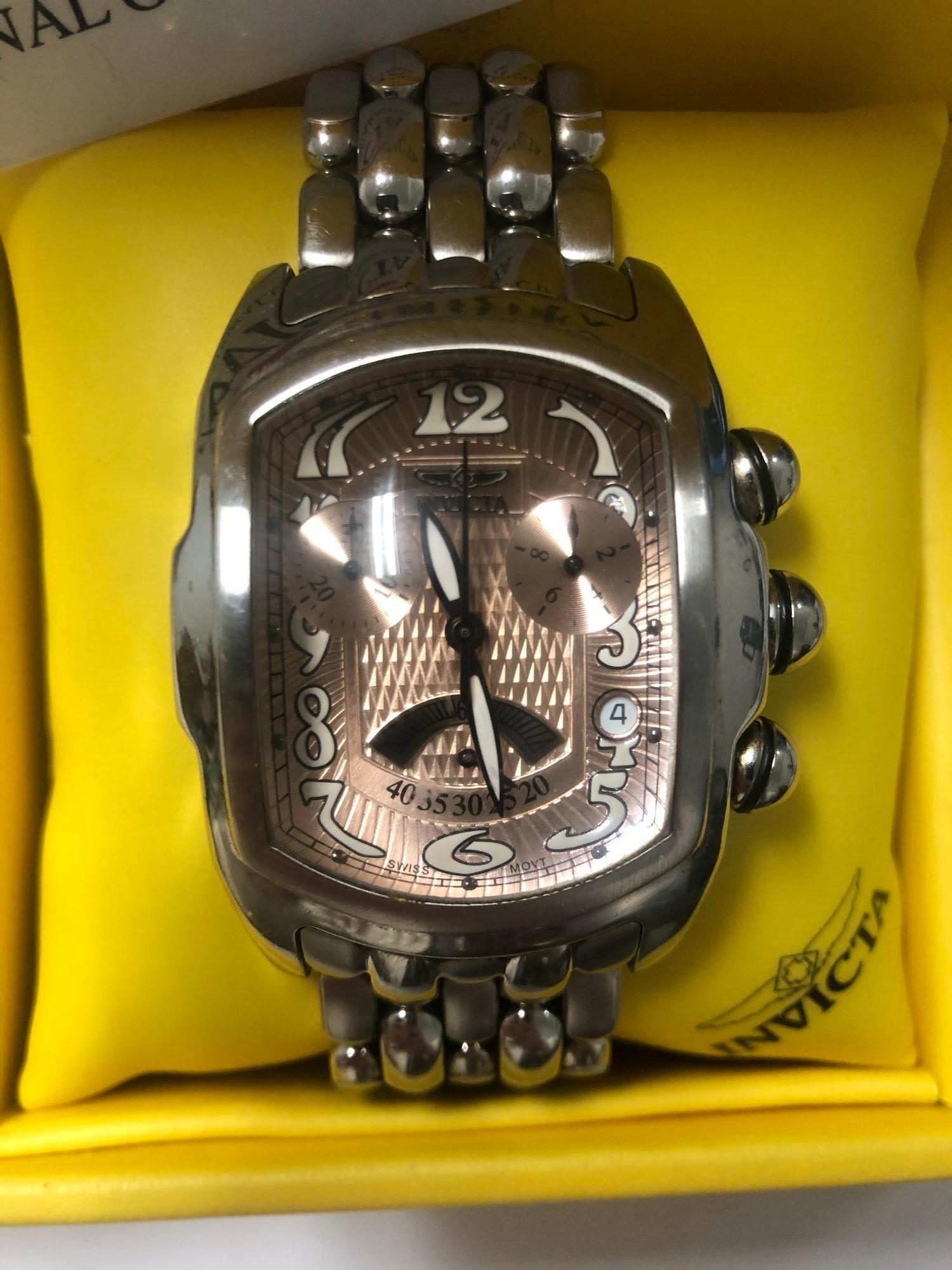 Invicta Mens Copper Face Watch Lupah Model no.2221 In Excellent Condition For Sale In Van Nuys, CA
