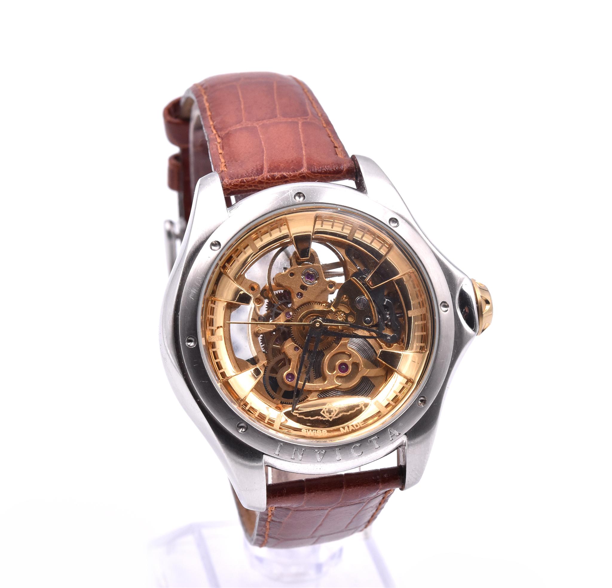 skeleton watch invicta