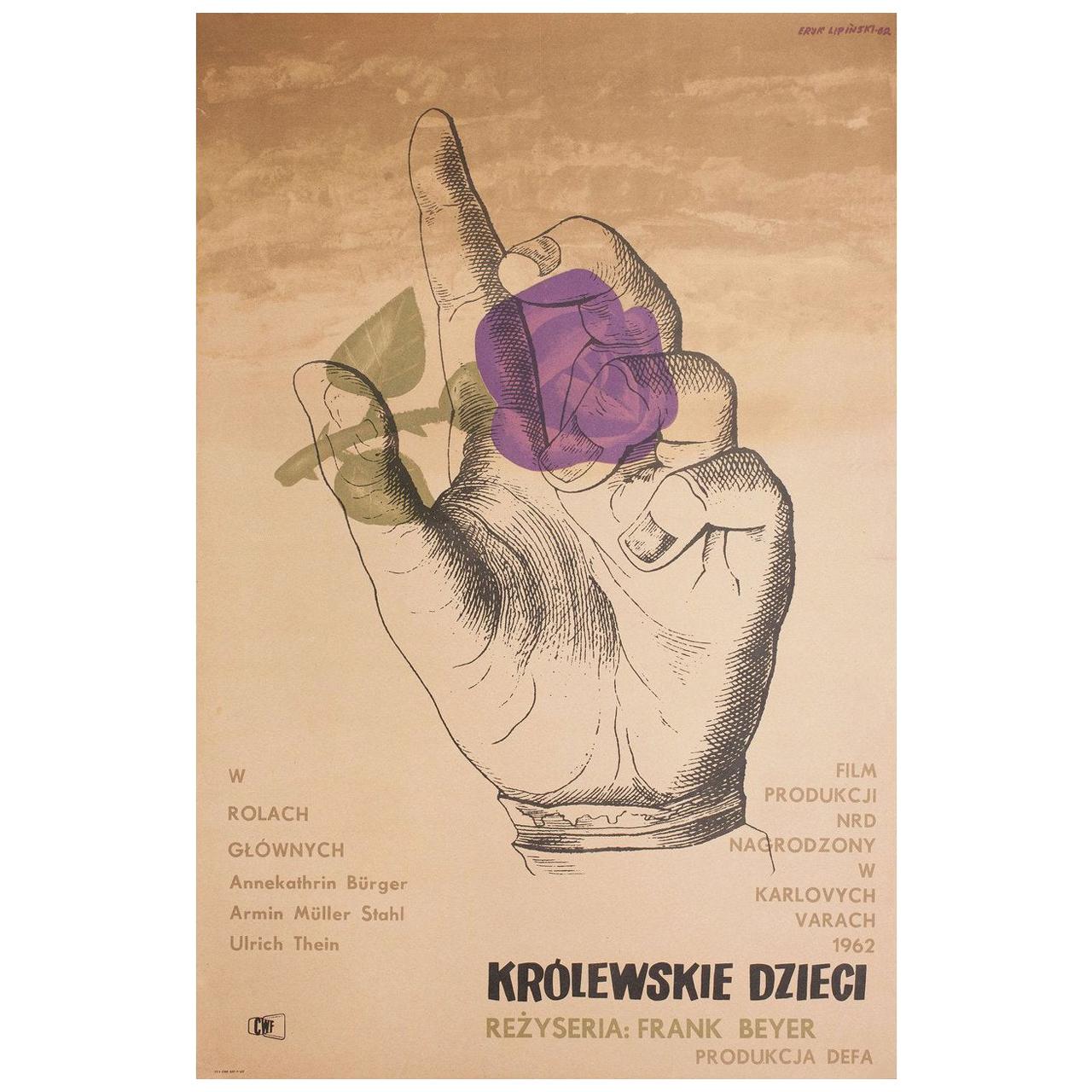 "Invincible Love" 1962 Polish A1 Film Poster