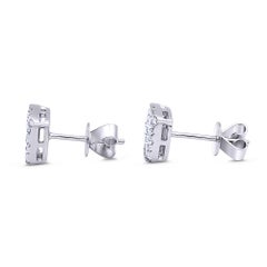 Invisible 2.0 Carat White Gold Diamond Earrings / Studs