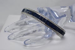 Bracelet invisible en or blanc 14 carats avec diamants