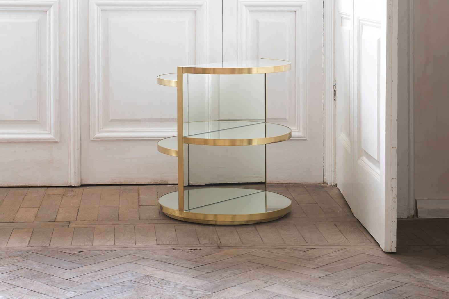 Invisible Brass Side Table, Rooms In New Condition In Geneve, CH