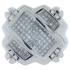 Invisible Diamond Princess Ring Unisex Weight of 3.50 Carat Band