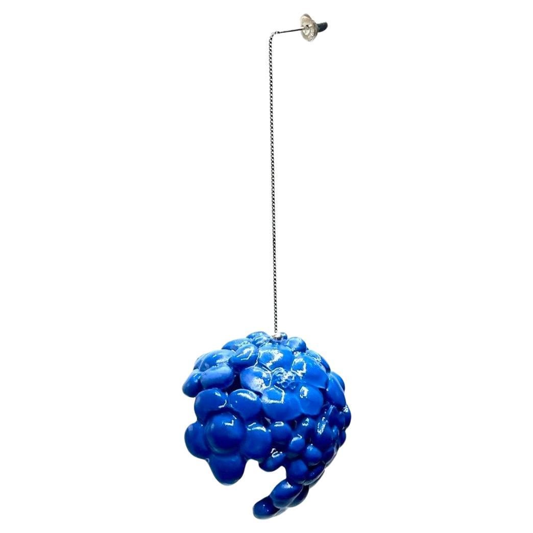 Invisible in Blue Thread Earring For Sale
