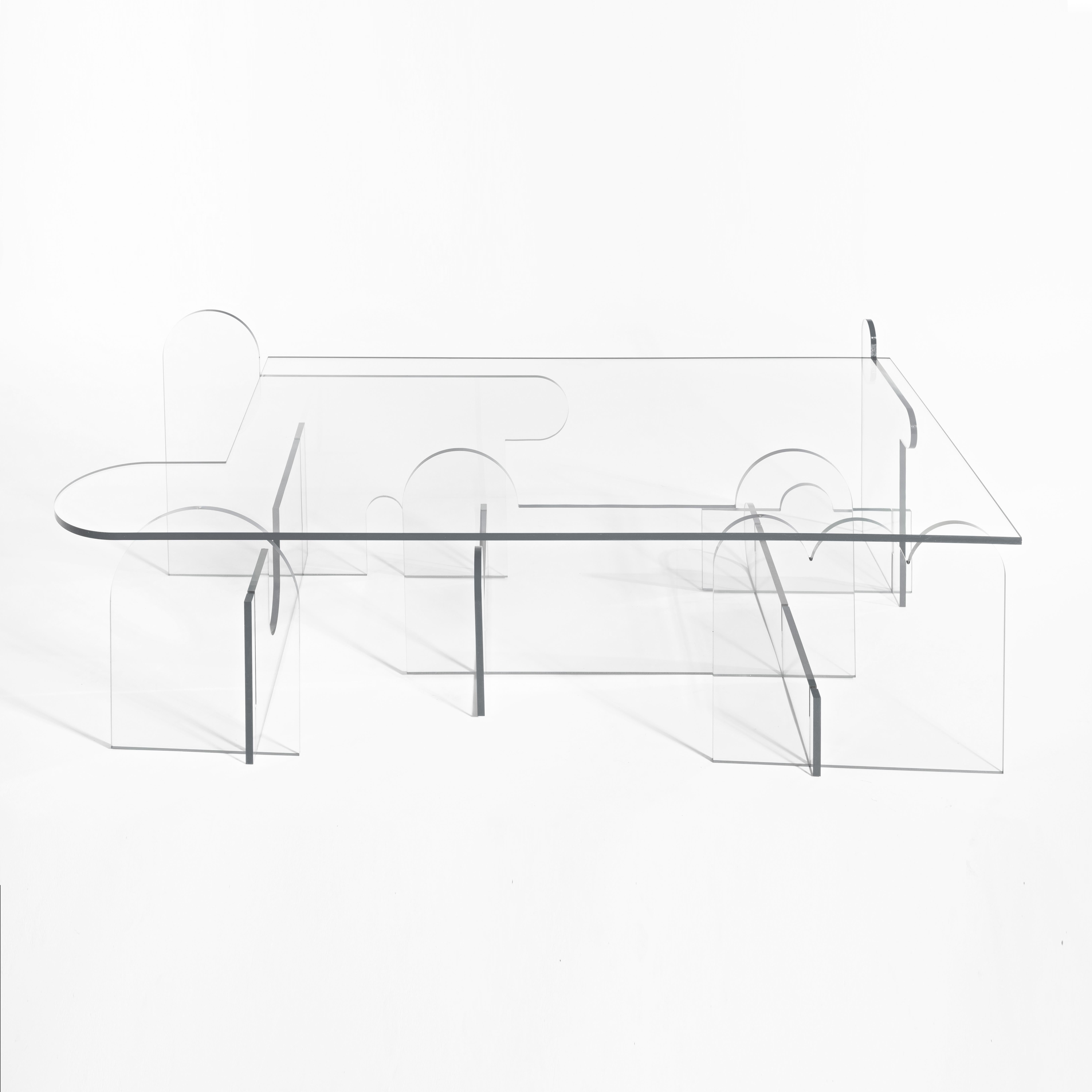 Contemporary Invisible Perspective Table, Morgan Spaulding