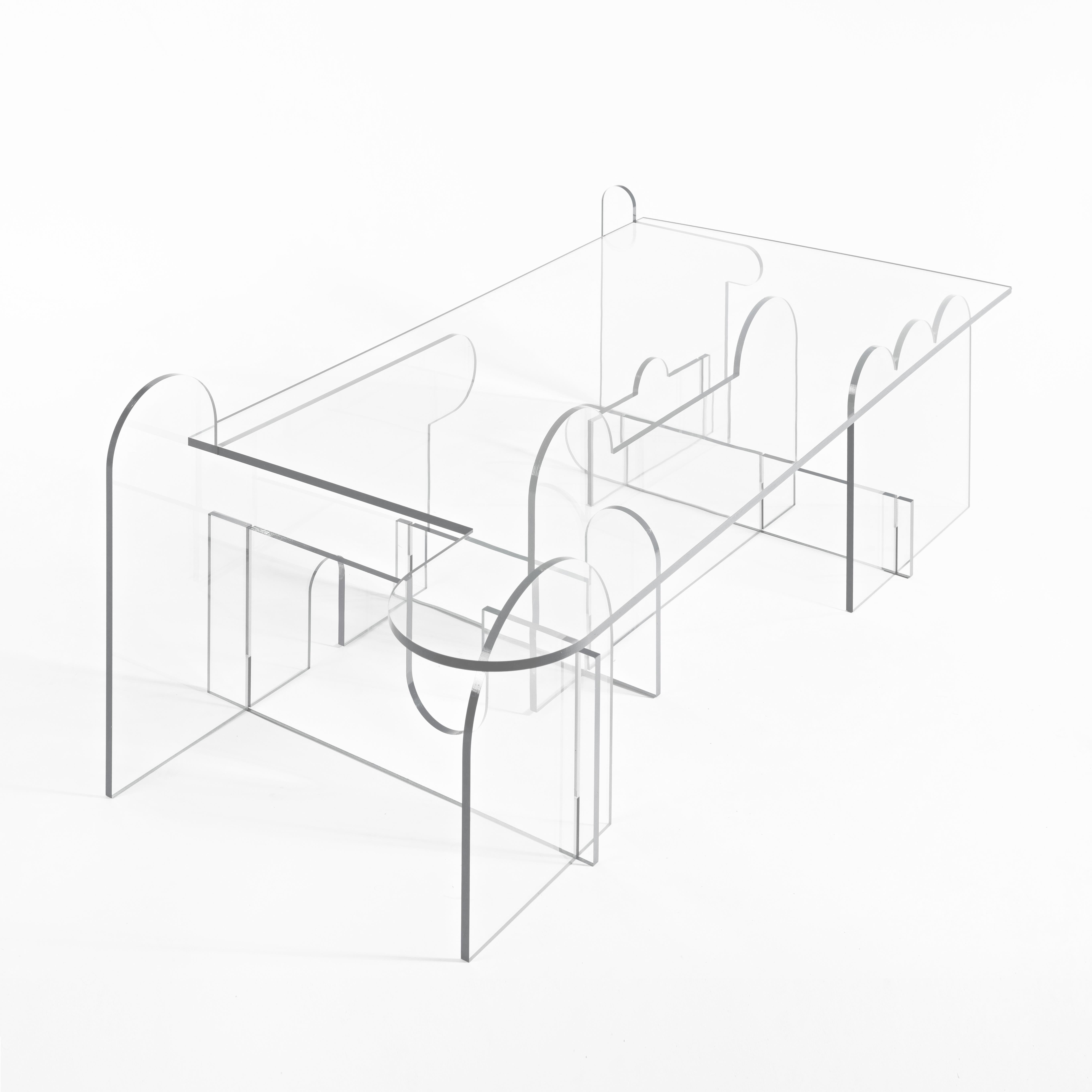 Acrylic Invisible Perspective Table, Morgan Spaulding