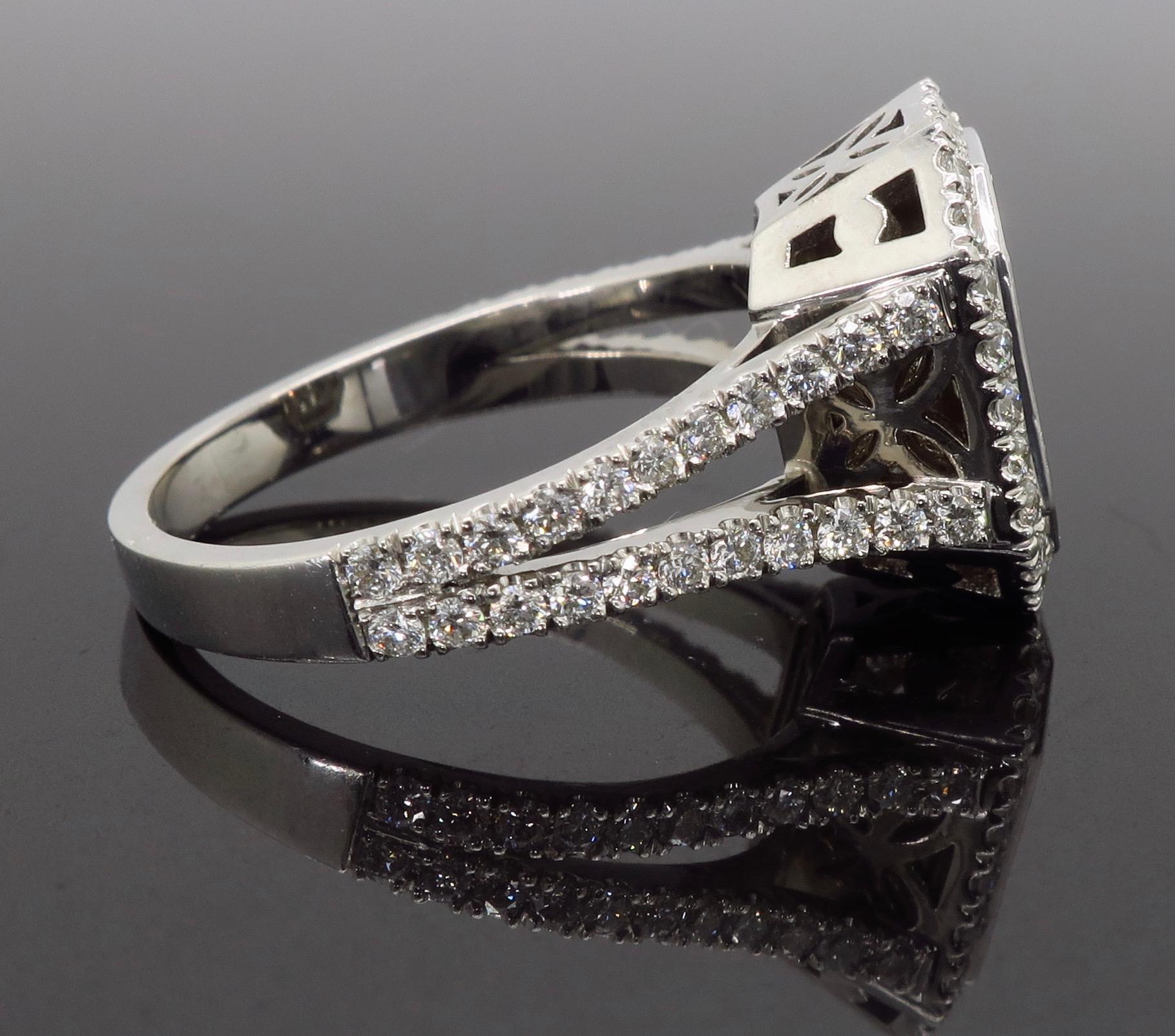 Invisible Set 2.00 Carat Emerald Cut Diamond Engagement Ring 2