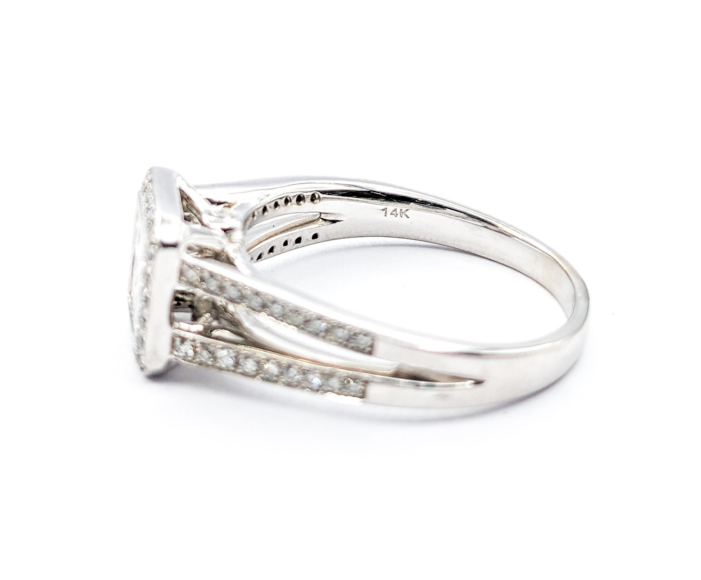 Invisible Set .50ctw Diamond Ring In White Gold For Sale 1