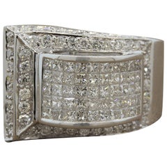 Invisible Set Diamond Gold Ring