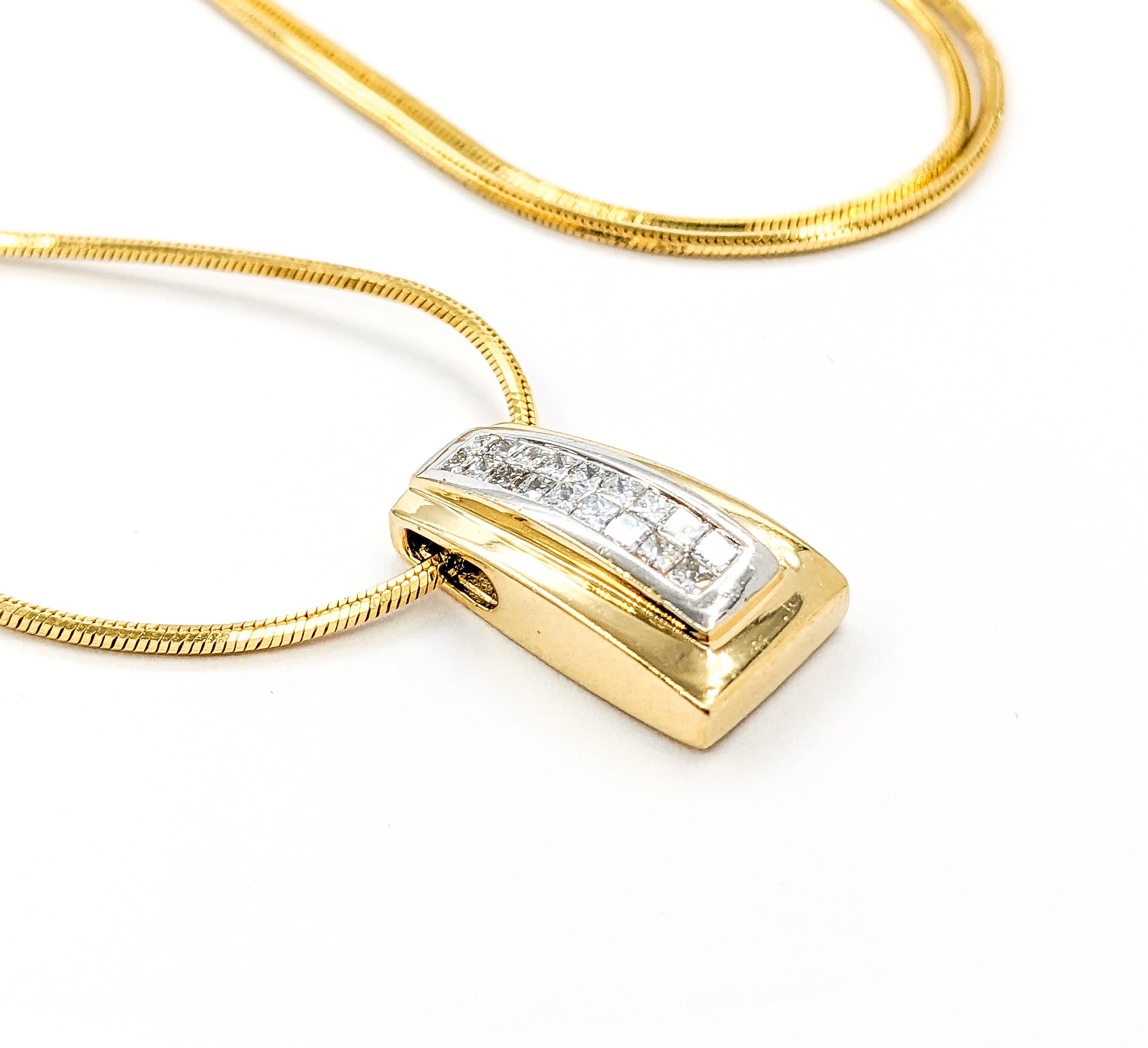 Unsichtbarer Diamant-Anhänger mit 20