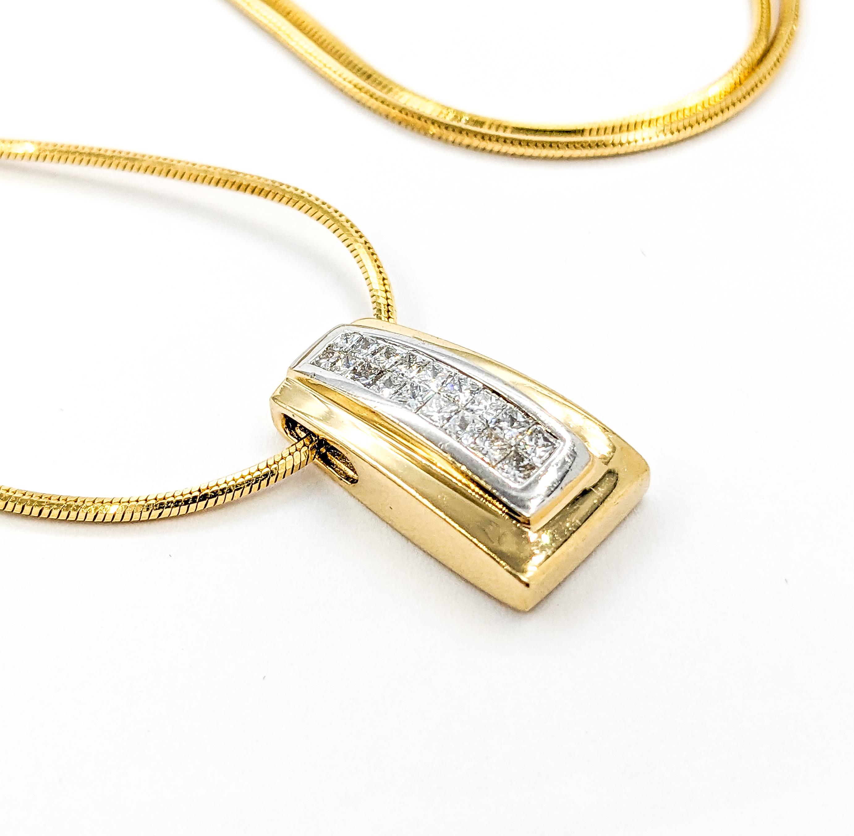 Unsichtbarer Diamant-Anhänger mit 20