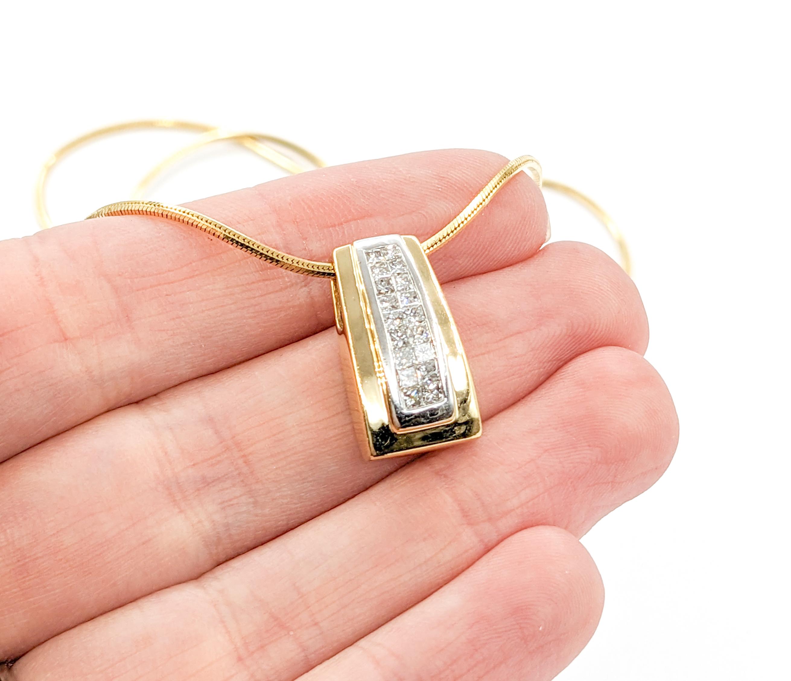 Unsichtbarer Diamant-Anhänger mit 20