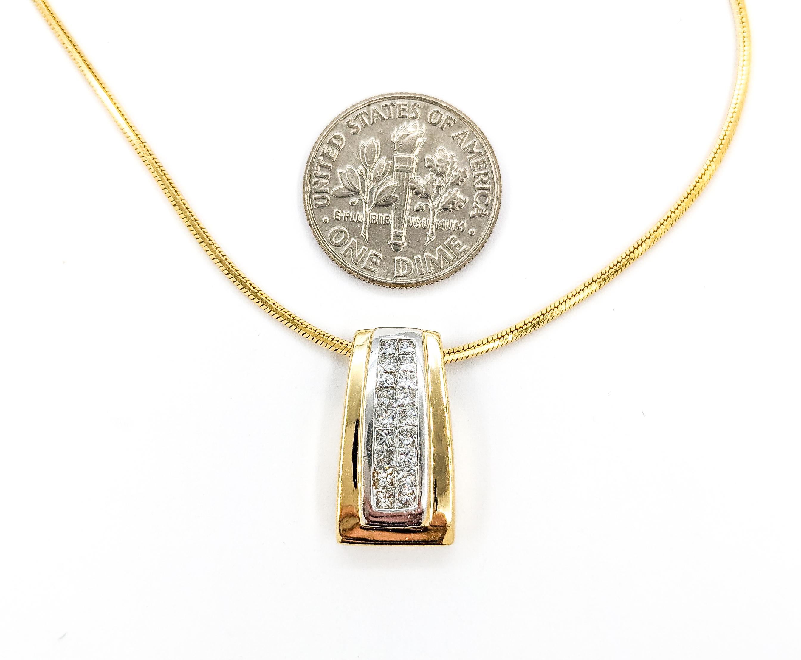 Unsichtbarer Diamant-Anhänger mit 20
