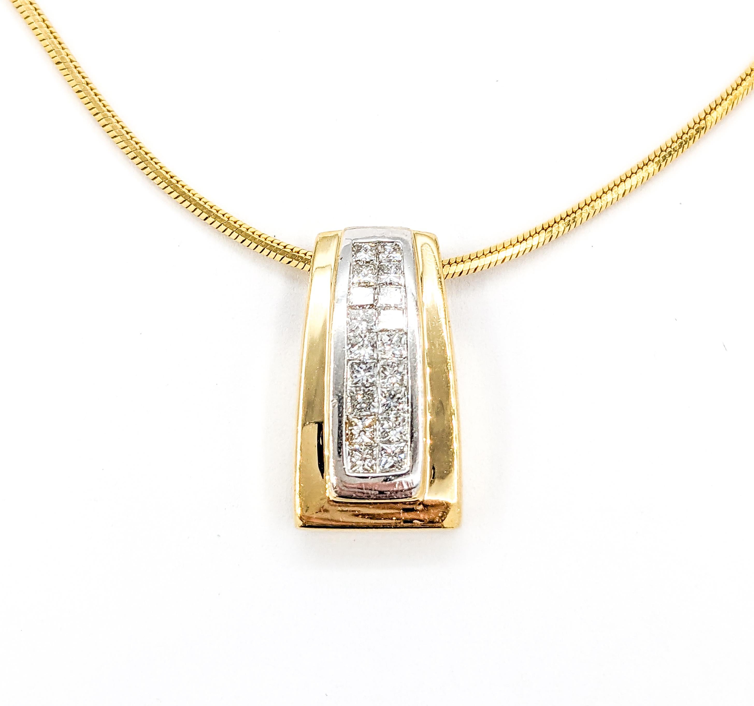 Unsichtbarer Diamant-Anhänger mit 20