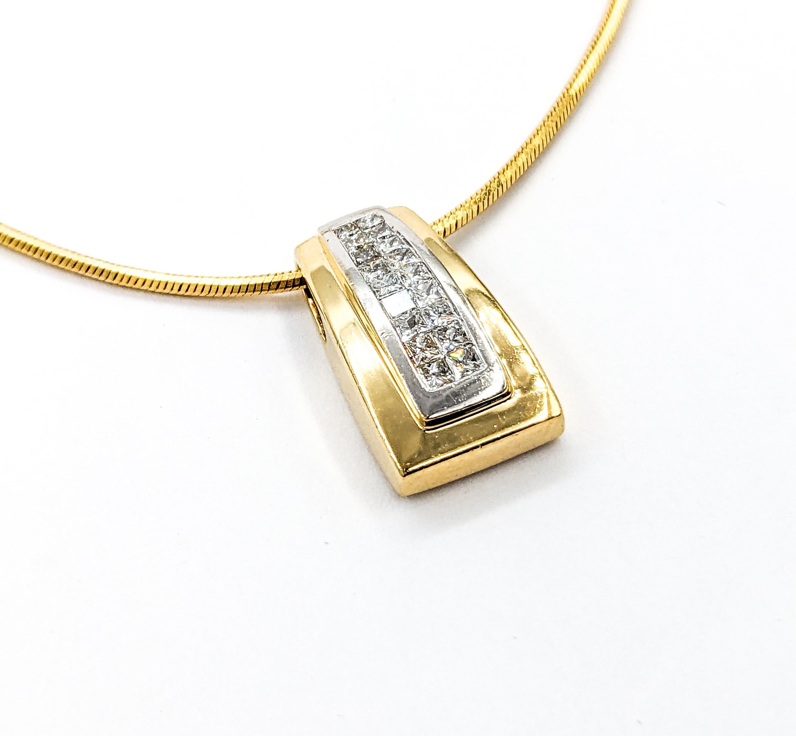 Unsichtbarer Diamant-Anhänger mit 20