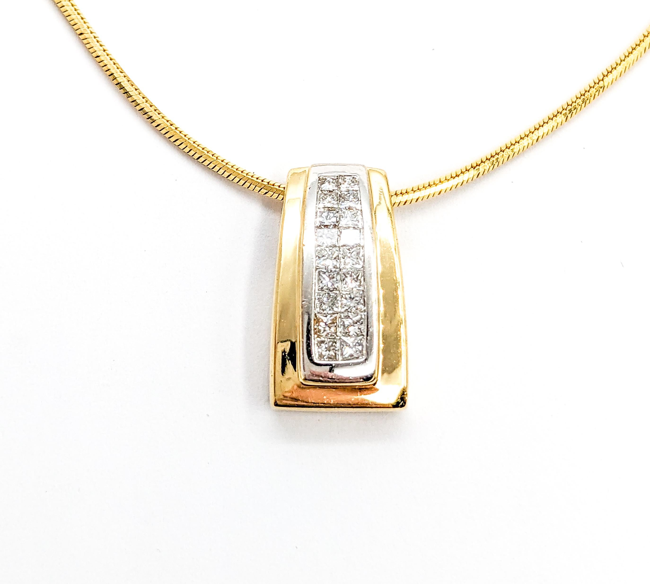 Unsichtbarer Diamant-Anhänger mit 20