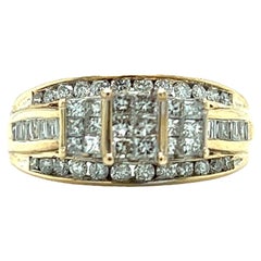 Invisible Set Princess Cut Diamond Engagement Ring
