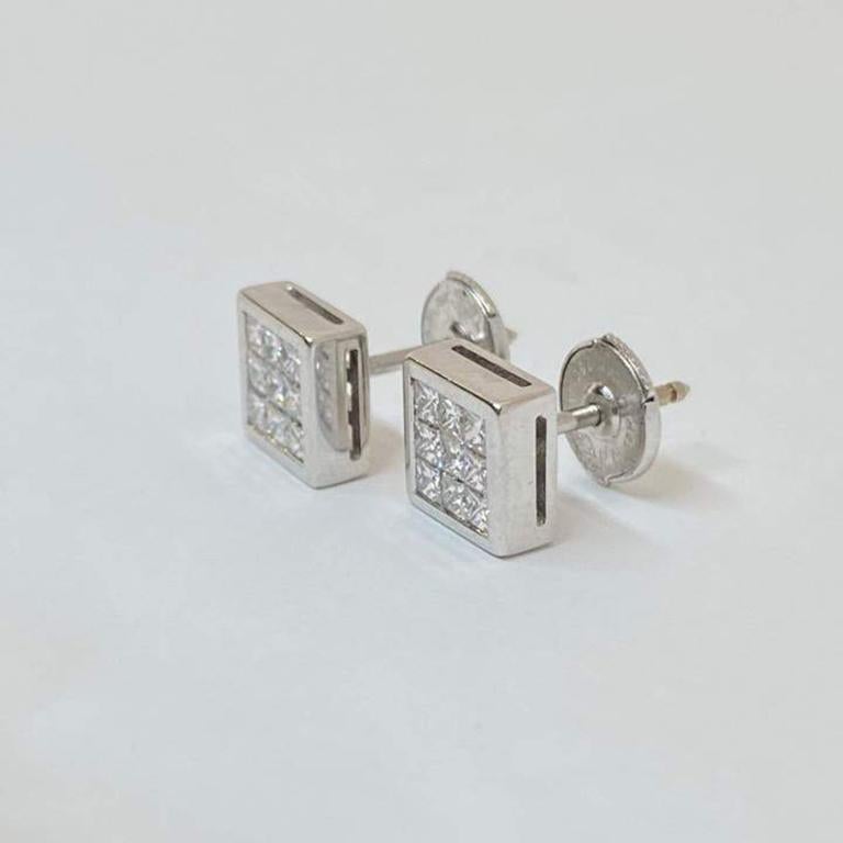 square shape earrings design