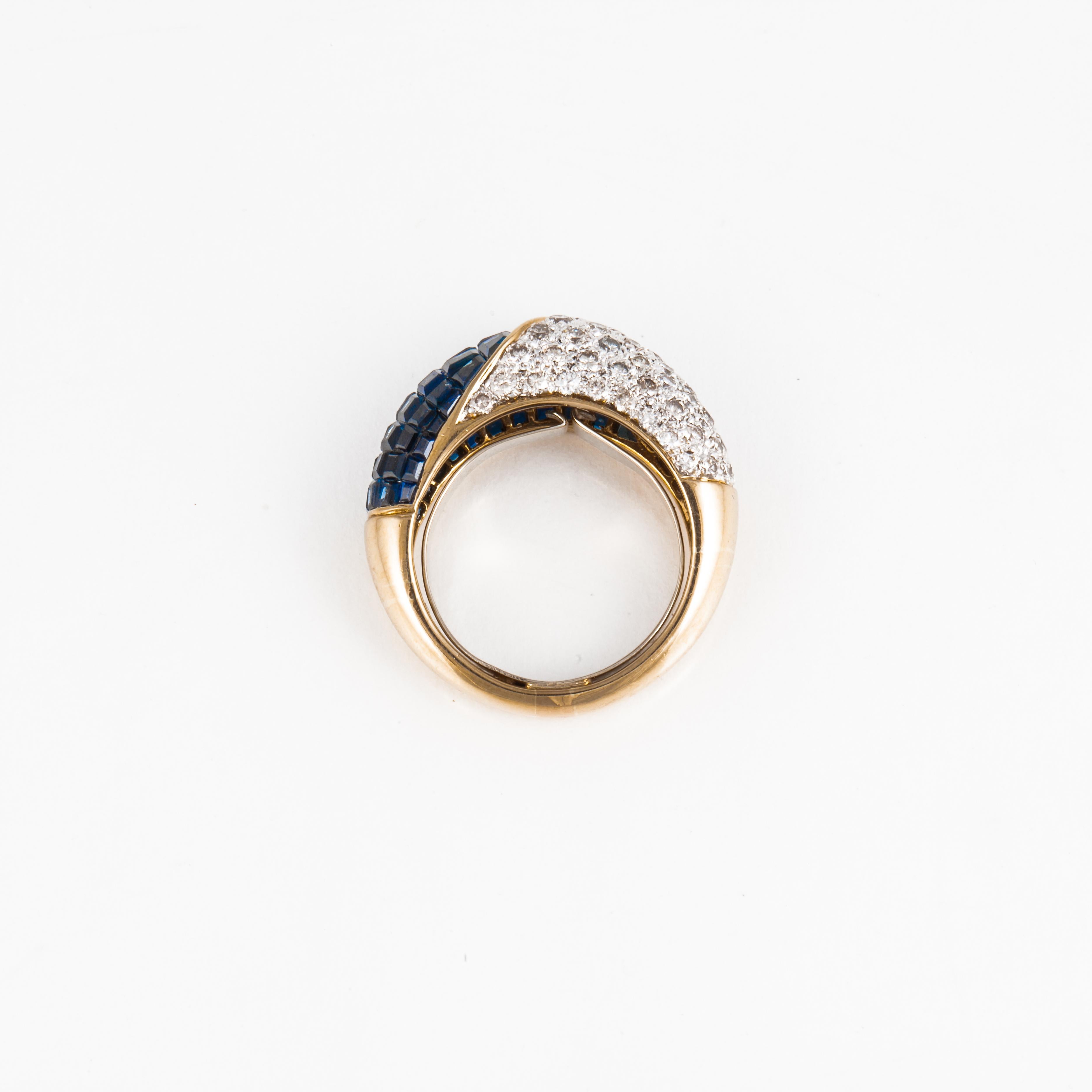 sapphire set in gold