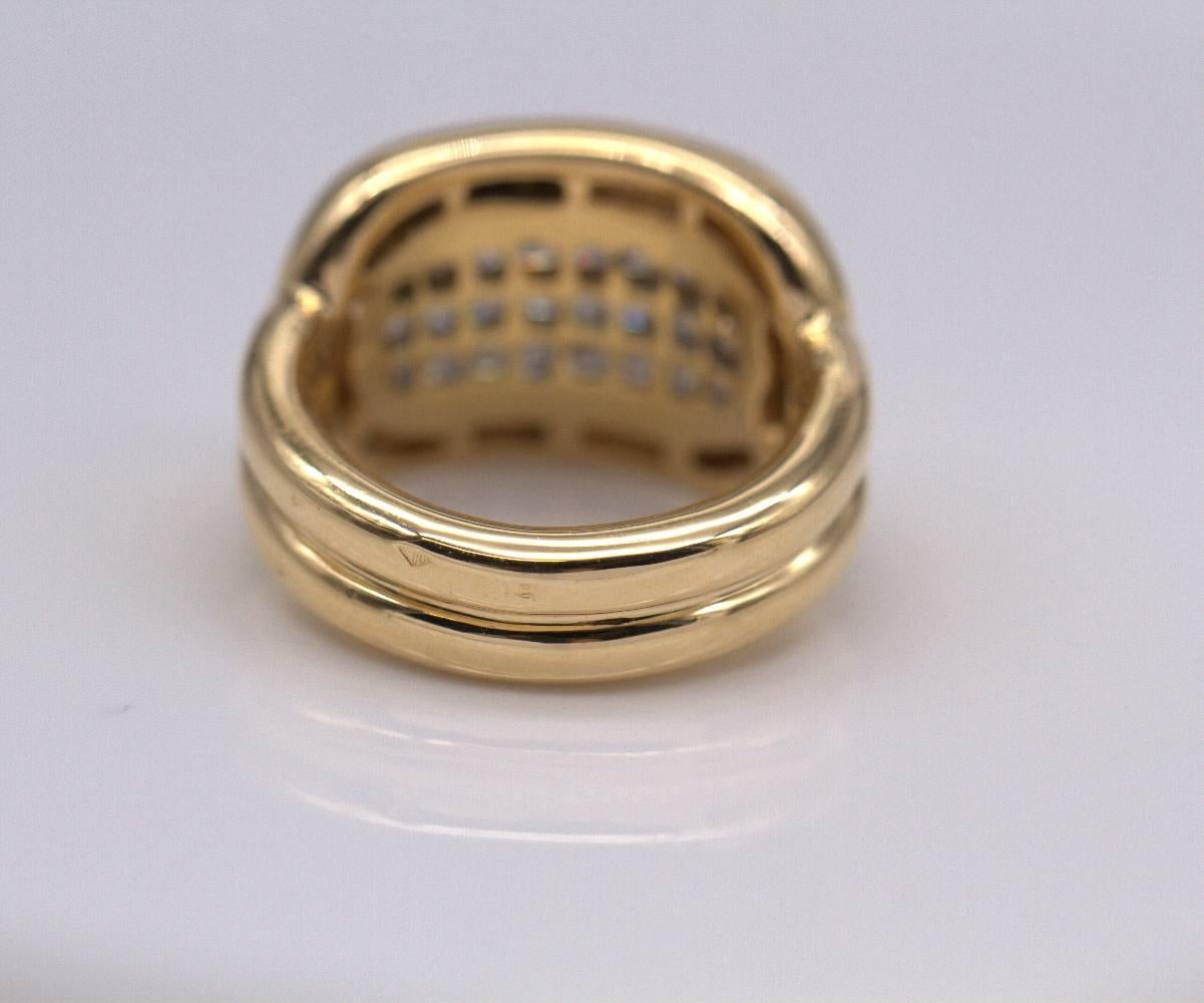Women's Invisible Setting Diamond Ring in 18K Yellow Gold, 3.60ct, Brand New For Sale