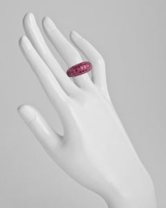 Invisibly Set Ruby Bombé Band Ring