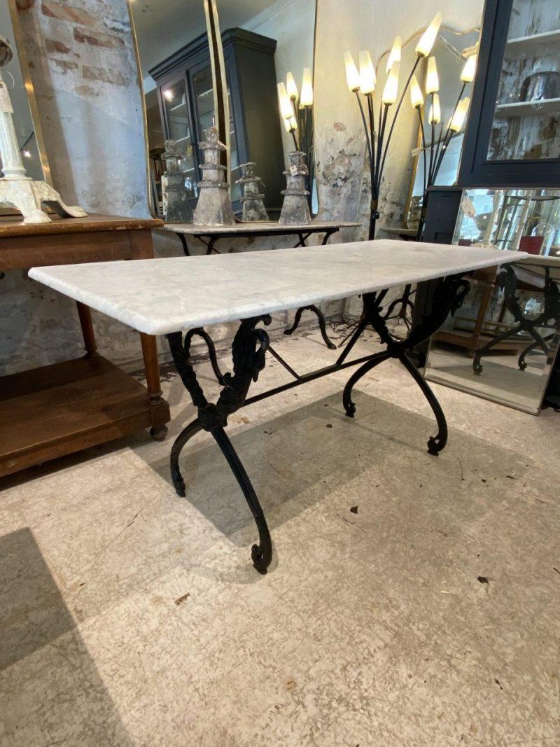 French Inviting Antique Marble Console / Outdoor Table For Sale