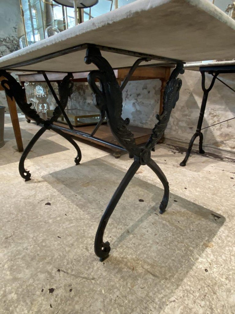 Inviting Antique Marble Console / Outdoor Table For Sale at 1stDibs