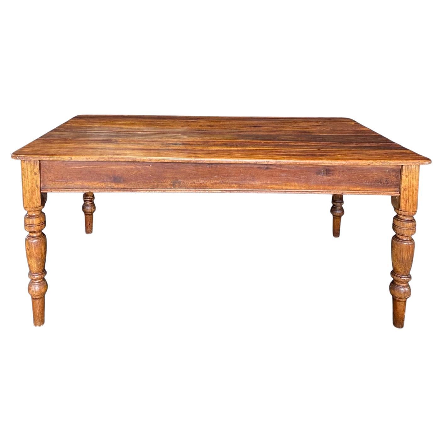 Inviting British Pine Farmhouse Dining Table