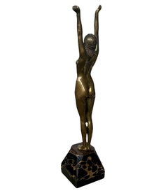 "Invocation" Art Deco Bronze & Marble Sculpture by D.H. Chiparus, c. 1920's