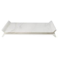 Plat en marbre Io de On.Entropy en blanc, accessoire de bureau moderne