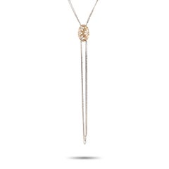 Io Si 18k Rose and White Gold 0.20 Carat Diamond Necklace