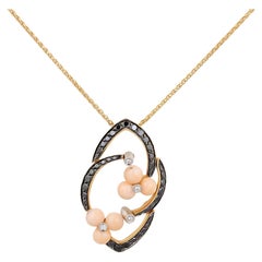 IO SI 18K Rose Gold 1.04ctw Diamond Necklace