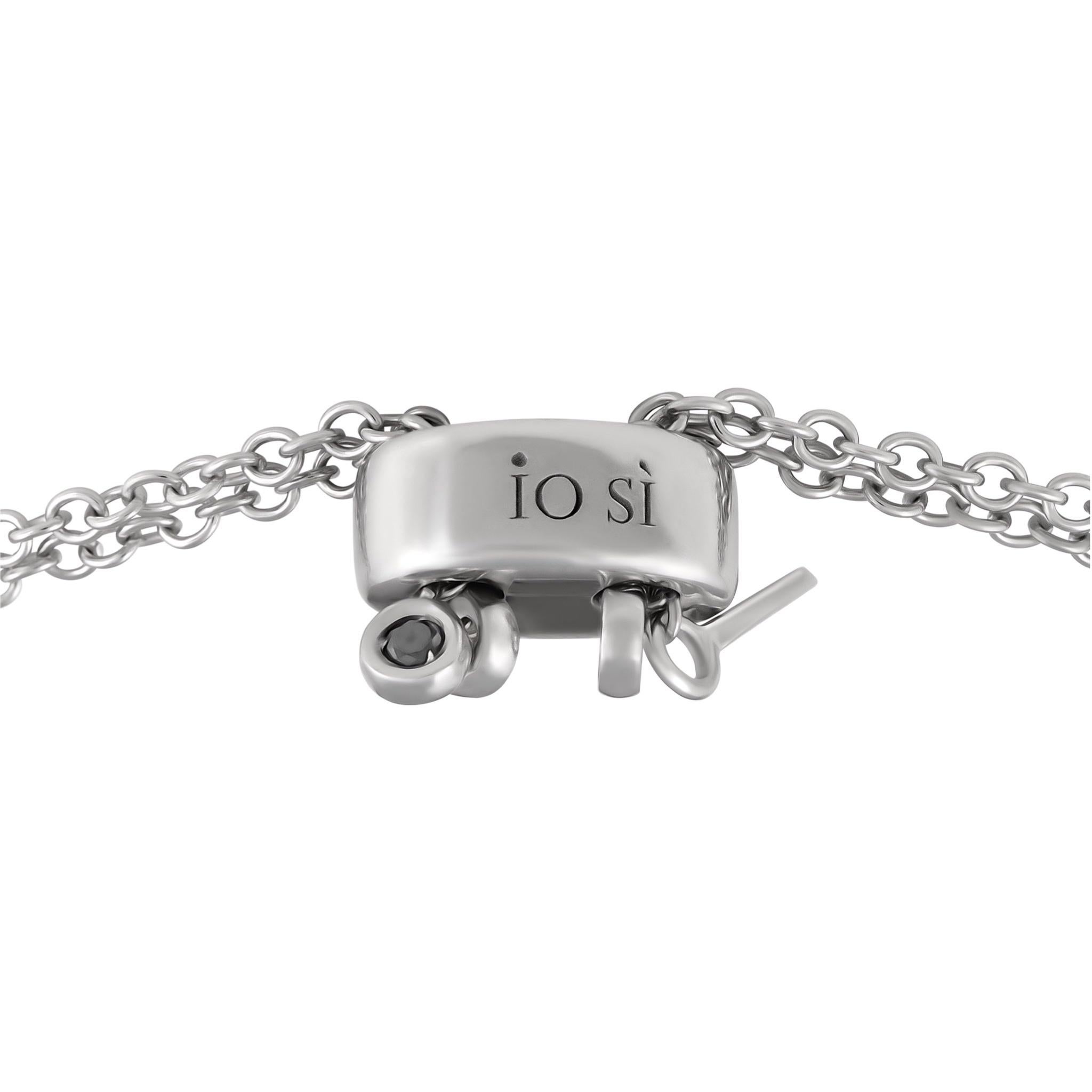 Modern IO SI 18K White Gold Diamond Bracelet For Sale