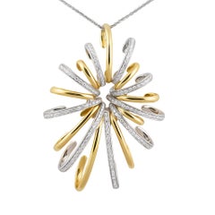 IO SI Collar de diamantes de oro blanco y amarillo de 18 quilates de 2,49 quilates