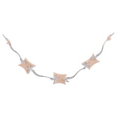 IO SI 18K White & Yellow Gold Diamond & Sapphire Necklace