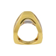 IO SI Bague en or jaune 18 carats avec diamants et critrine 0,32 carat