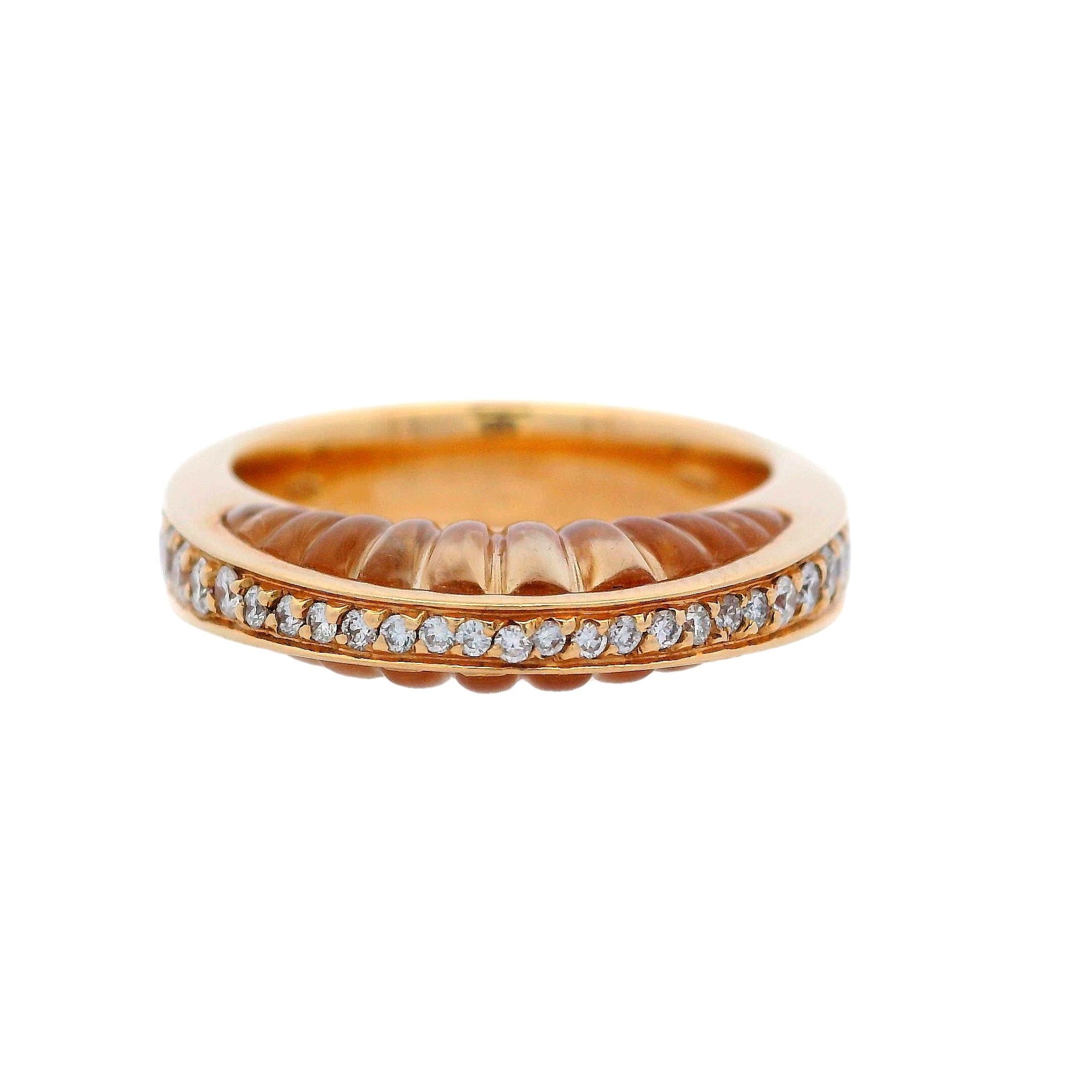 IO SI Ring aus 18 Karat Gelbgold mit Diamanten und Critrine im Angebot 1