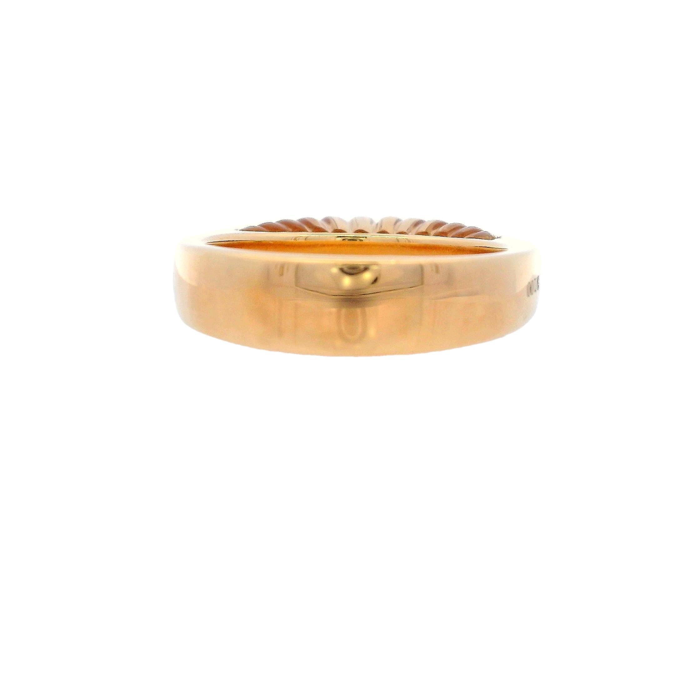 IO SI Ring aus 18 Karat Gelbgold mit Diamanten und Critrine für Damen oder Herren im Angebot