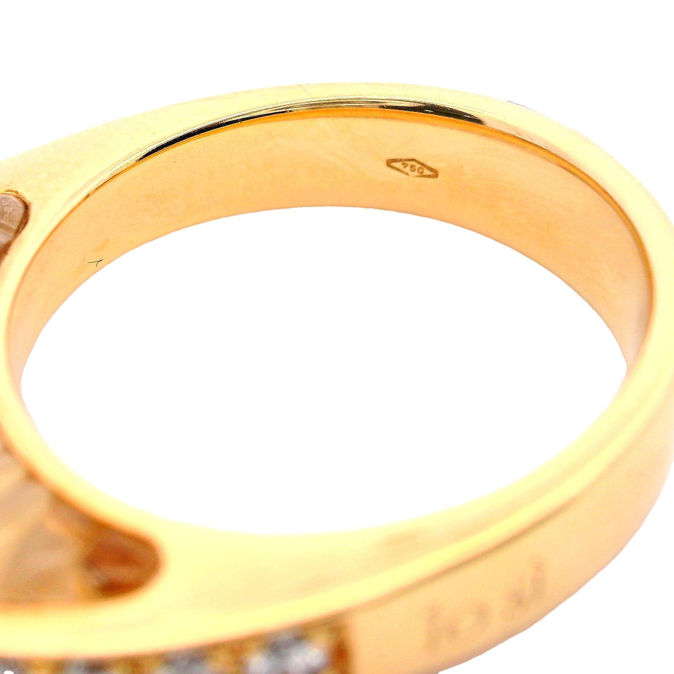 IO SI Ring aus 18 Karat Gelbgold mit Diamanten und Critrine im Angebot 3