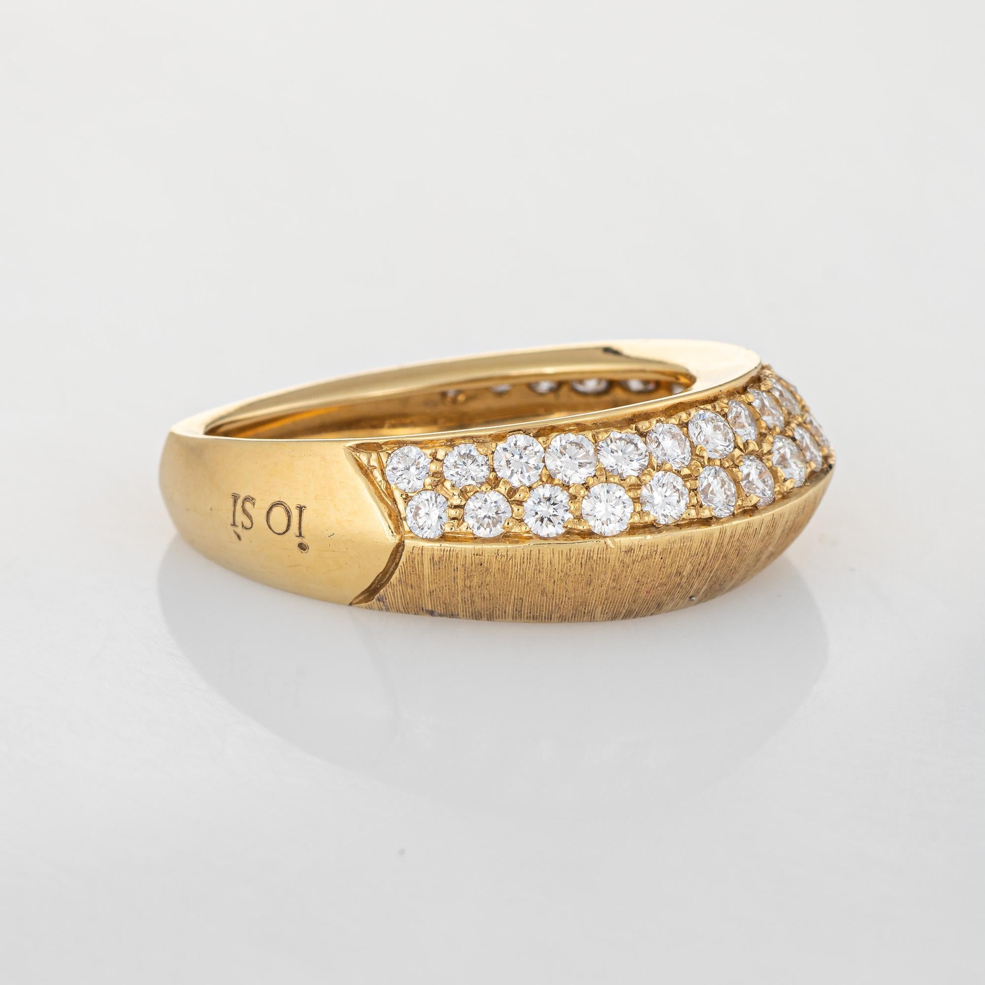 Modern Io Si Diamond Pointed Band 1.24 Carat Limited Edition 3/50 18 Karat Gold Estate