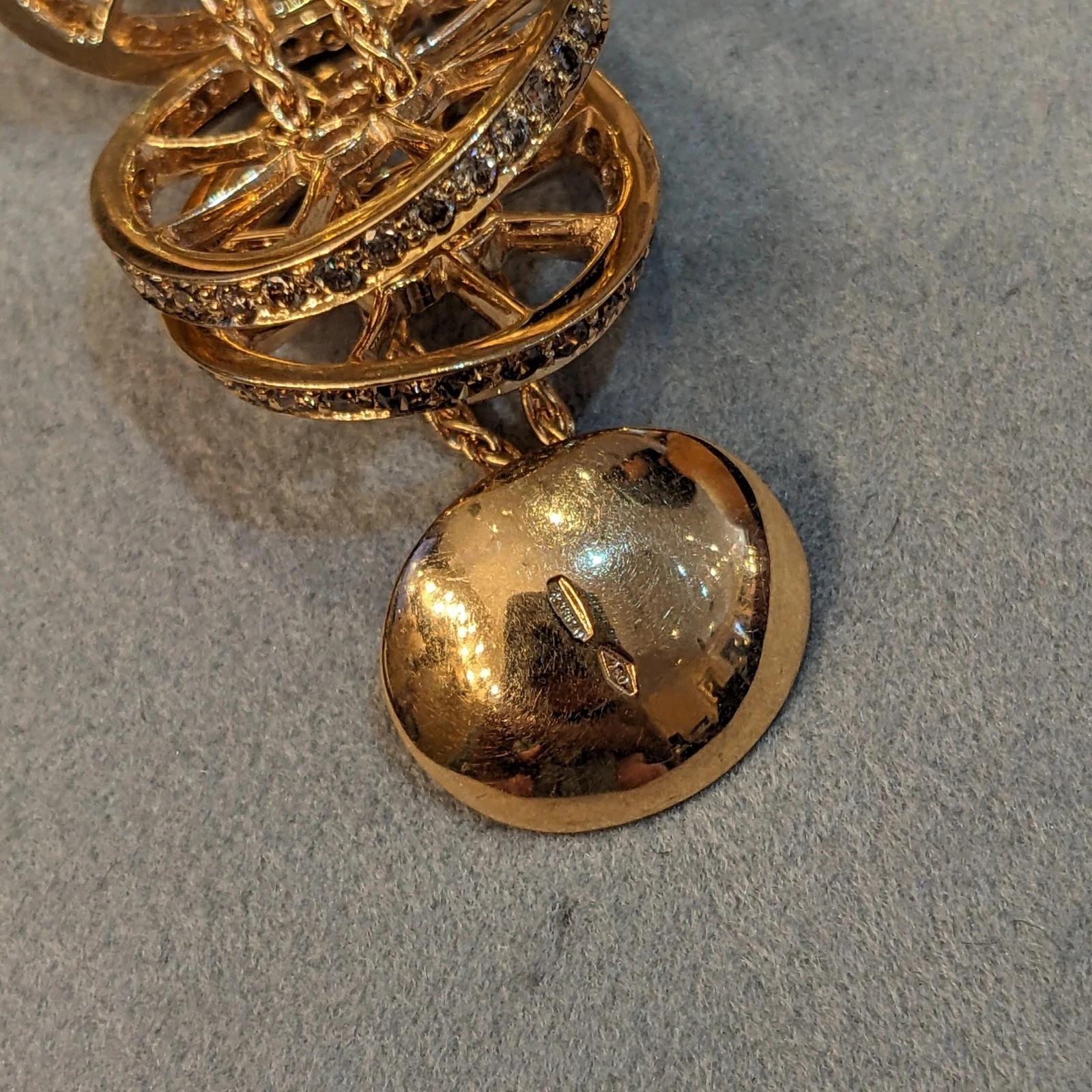Collana con pendente a cascata in oro rosa 18 carati di You Si Italy in vendita 6